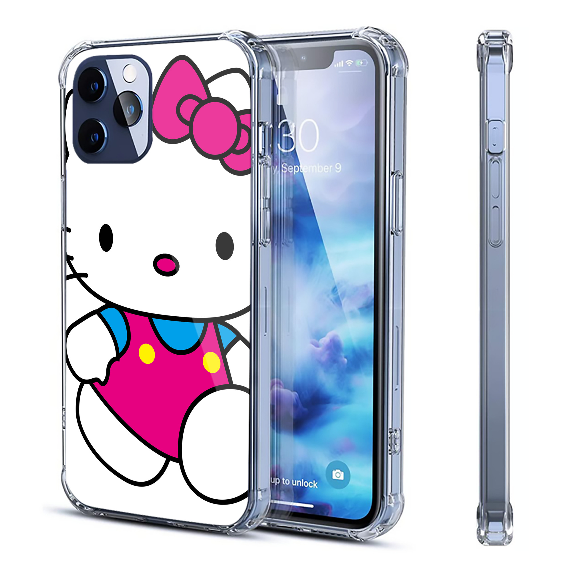 （画像用） Hello Kitty ハローキティ 【iPhone 12シリーズ対応】透明スマホケース（クリアソフトケース）